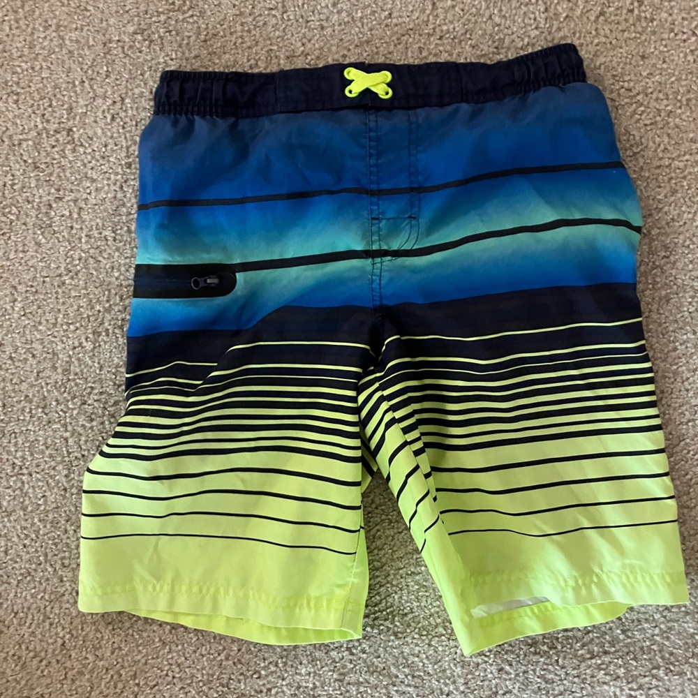 Wonder Nation Blue and Yellow Kids Swim Shorts & shirt
